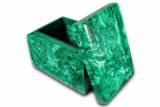 Wide Malachite Jewelry Box - DR Congo #335716