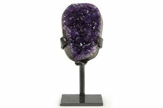 Sparkling Amethyst Geode With Metal Stand - Uruguay #342503