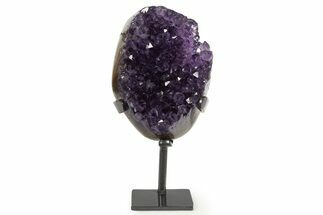 Sparkling Amethyst Geode With Metal Stand - Uruguay #342505