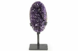 Sparkling Amethyst Geode With Metal Stand - Uruguay #342689