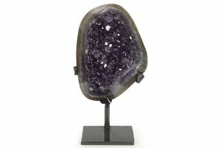 Sparkling Amethyst Geode With Metal Stand - Uruguay #342690