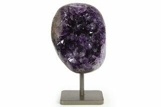 Dark Purple Amethyst Geode On Metal Stand - Uruguay #342701