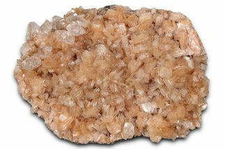 Gemmy Calcite Crystals on Peach Stilbite - India #342961