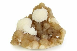 Scolecite Crystals on Honey-Colored Stilbite - India #343050