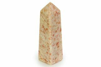 Polished Peach Sunstone Tower - India #343114