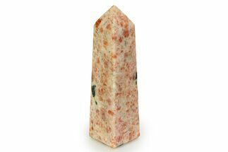 Polished Peach Sunstone Tower - India #343118