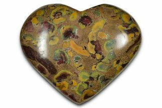 Polished Fruit Jasper Heart- India #343161