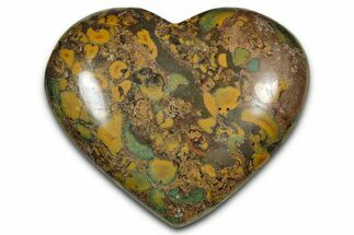 Polished Fruit Jasper Heart- India #343164