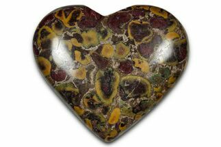 Polished Fruit Jasper Heart- India #343170