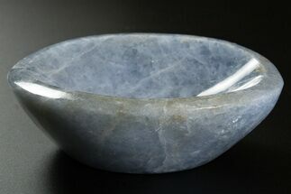 Polished Blue Calcite Bowl - Madagascar #343220