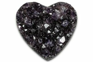 Dark Purple Amethyst Heart - Uruguay #343707