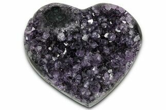 Dark Purple Amethyst Heart - Uruguay #343710