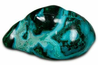 Vibrant Polished Malachite with Chrysocolla - DR Congo #336873