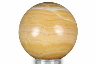 Polished, Orange Calcite Sphere - Mexico #343881