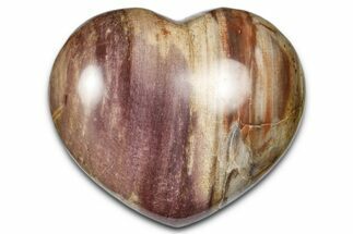 Polished Triassic Petrified Wood Heart - Madagascar #344030