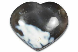 Wide Orca Agate Heart - Madagascar #344033