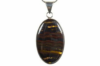 Beautiful Tiger Iron Pendant - Billion Years Old #345350