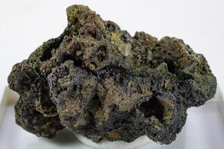 Sparkling Liebenbergite Crystals on Black Trevorite - Greece #345781