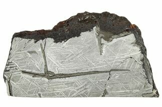 Etched Saint-Aubin Iron Meteorite Slice ( g) - France #346529