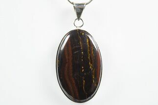 Beautiful Tiger Iron Pendant - Billion Years Old #346225
