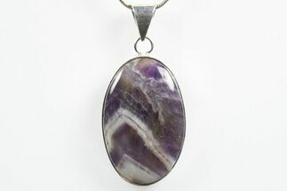 Chevron Amethyst Pendant (Necklace) #346356