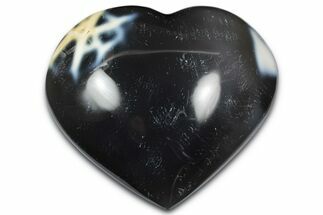 Wide Orca Agate Heart - Madagascar #344035