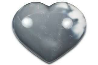 Wide Orca Agate Heart - Madagascar #344037