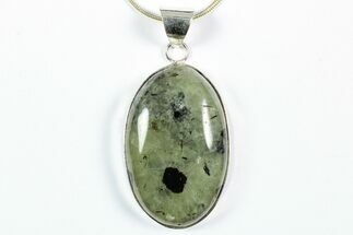 Epidote In Prehnite Pendant (Necklace) #346412