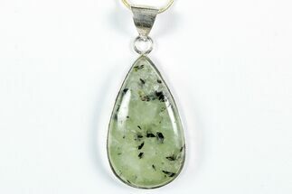 Epidote In Prehnite Pendant (Necklace) #346416