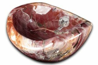 Colorful Polished Petrified Wood Bowl - Madagascar #346824