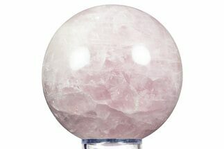 Polished Rose Quartz Sphere - Madagascar #344334