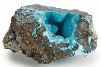 Stunning Druzy Quartz on Chrysocolla - DR Congo #347417