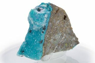 Sparkling Druzy Quartz on Chrysocolla - DR Congo #347484