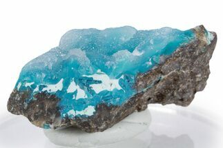 Sparkling Druzy Quartz on Chrysocolla - DR Congo #347488