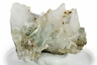 Chlorite Included Quartz Crystal Cluster - Peru #347804