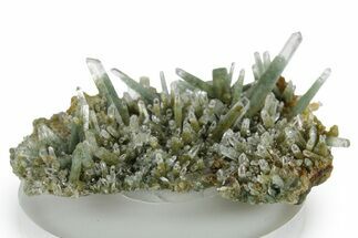 Chlorite Included Quartz Crystal Cluster - Peru #347806