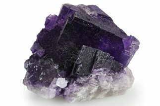 Dark Purple Fluorite Crystal Cluster - Cave-in-Rock, Illinois #347823