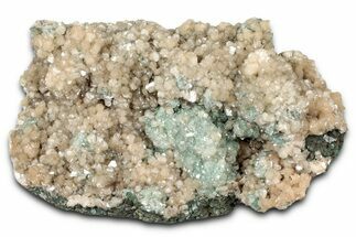 Peach Stilbite Crystals on Sparkling Heulandite - India #348263