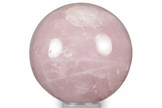 Polished Rose Quartz Sphere - Madagascar #348234