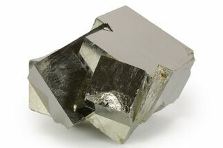 Shiny, Natural Pyrite Cube Cluster - Navajun, Spain #347333