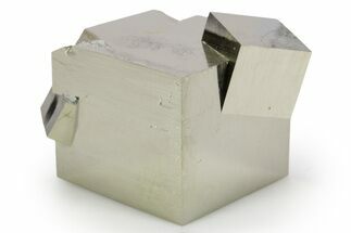 Shiny, Natural Pyrite Cube Cluster - Navajun, Spain #347335