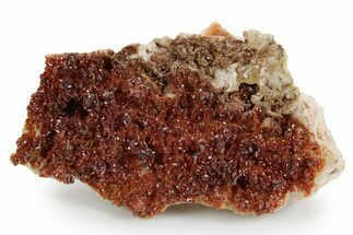 Glittering Ruby Red Vanadinite Crystals on Barite - Morocco #349429