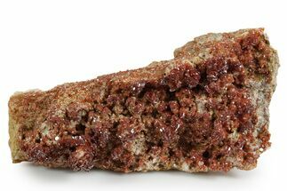 Glittering Ruby Red Vanadinite Crystals on Barite - Morocco #349431