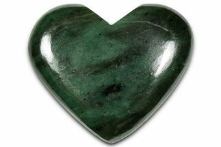 Polished Jade (Nephrite) Heart - Afghanistan #350026