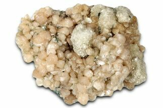 Peach Stilbite Crystals on Lustrous Heulandite - India #348340