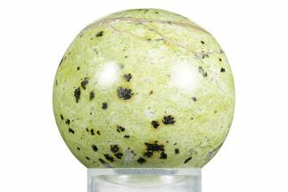 Polished Lizardite With Hematite Sphere #350142