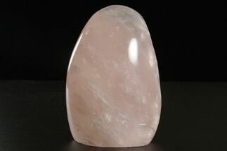 Free-Standing, Polished Rose Quartz - Single Side Polished #341779