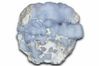 Botryoidal Blue Chalcedony Pseudomorph After Anhydrite - Peru #350763