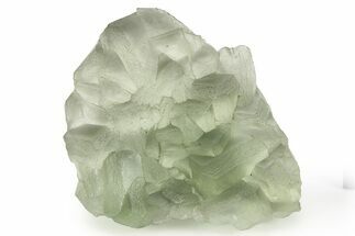 Cubic Green Fluorite (Dodecahedral Edges) Crystal Cluster - China #351328