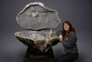 Amazing Quartz Geode Display on Stand - Spectacular #351499